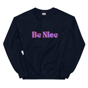 Be Nice To Your Teeth Sweatshirt Purple and Red Design