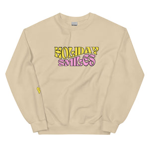 
            
                Load image into Gallery viewer, Holiday Smiles Happy Santa Tooth Sweatshirt- Yellow &amp;amp; Pink
            
        