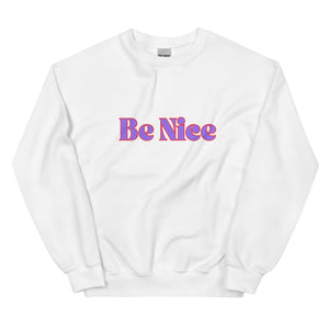 Be Nice To Your Teeth Sweatshirt Purple and Red Design