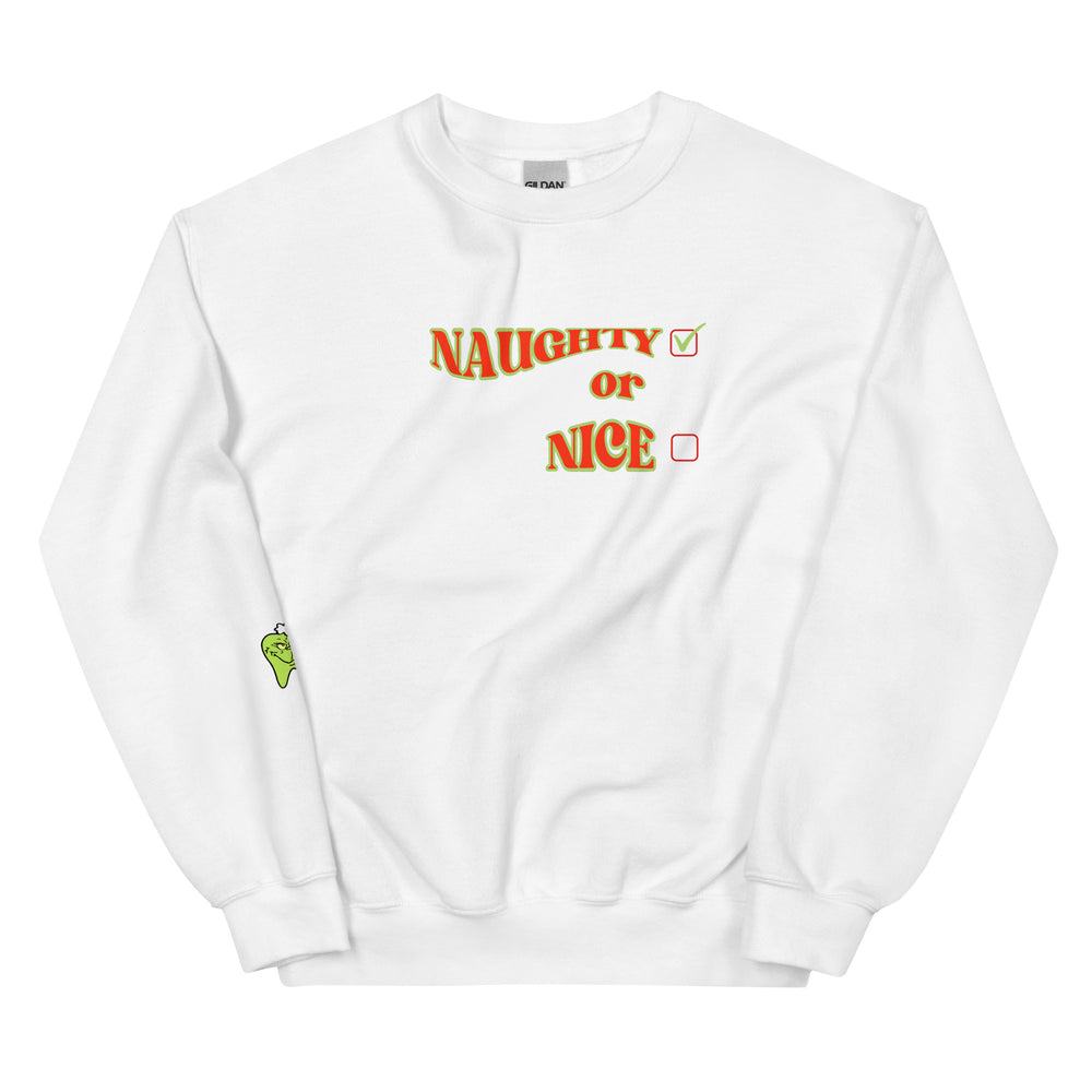 
            
                Load image into Gallery viewer, Naughty or Nice Sweatshirt-= Red &amp;amp; Green
            
        