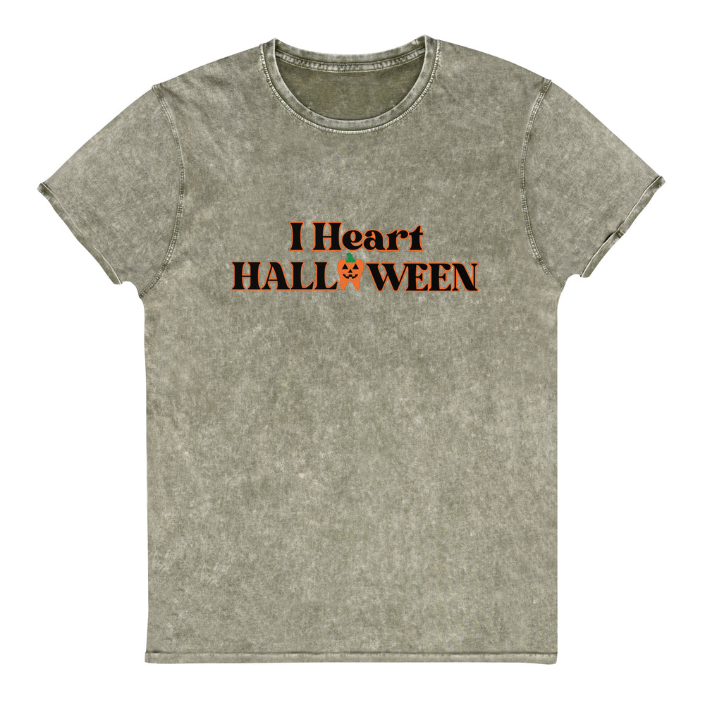 I Heart Halloween Jack- o'-lantern Tooth Denim T-Shirt