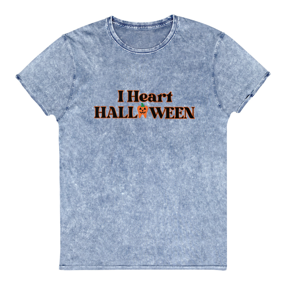 I Heart Halloween Jack- o'-lantern Tooth Denim T-Shirt