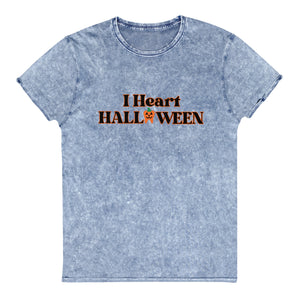 
            
                Load image into Gallery viewer, I Heart Halloween Jack- o&amp;#39;-lantern Tooth Denim T-Shirt
            
        