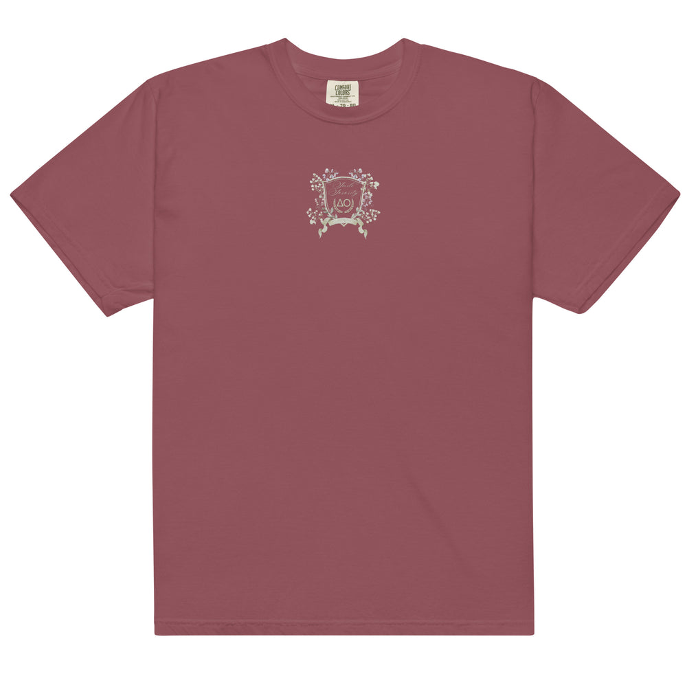 Smile Sorority Floral  garment-dyed heavyweight t-shirt