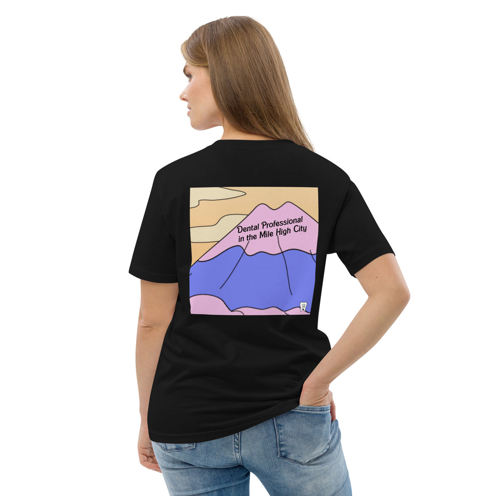 Dental Professional In The Mile High City Pink Happy Tooth Vibes Organic T-Shirt