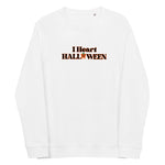I Heart Halloween Jack-o'-lantern Tooth organic raglan sweatshirt