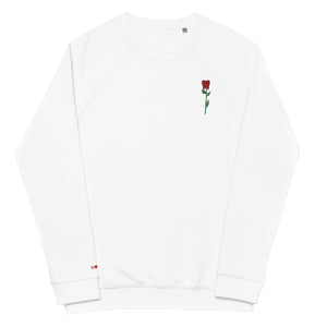 Tooth Rose Embroidered X🦷X🦷  Organic Raglan Sweatshirt