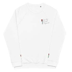 
            
                Load image into Gallery viewer, Be My Dental Hygienist, Rose Tooth Embroidered organic raglan sweatshirt
            
        
