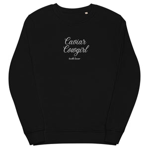 Caviar Cowgirl Love Teeth Embroidered Organic Sweatshirt