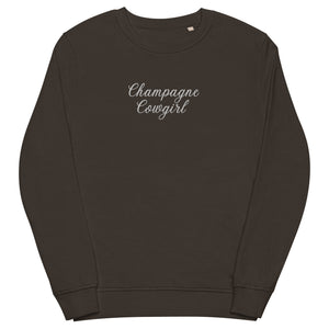 Champagne Cowgirl Embroidered Organic Sweatshirt
