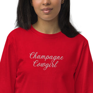 Champagne Cowgirl Embroidered Organic Sweatshirt