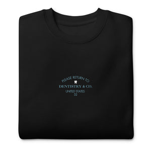 
            
                Load image into Gallery viewer, Please Return To Dentistry &amp;amp; Co. Embroidered Premium Sweatshirt
            
        