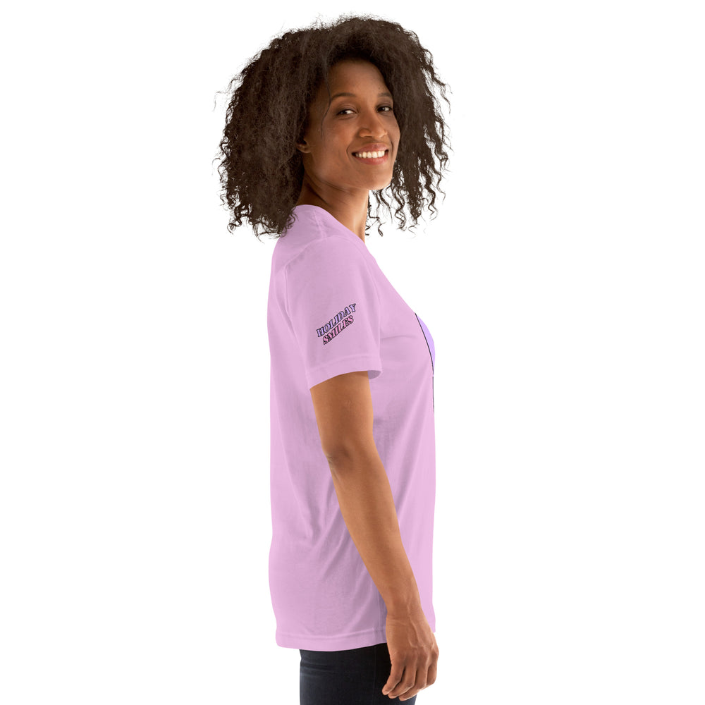 
            
                Load image into Gallery viewer, Happy Santa Tooth T-Shirt- Lavender &amp;amp; Pink
            
        