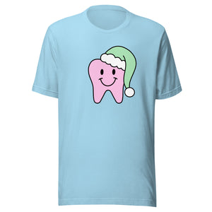 
            
                Load image into Gallery viewer, Happy Santa Tooth T-Shirt - Pink &amp;amp; Mint
            
        