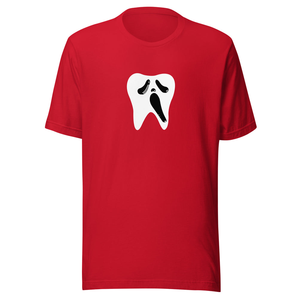 
            
                Load image into Gallery viewer, Scream Ghost Face Tooth T-Shirt
            
        