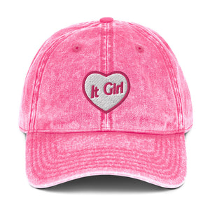 
            
                Load image into Gallery viewer, It Girl Heart  Embroidered Vintage Cotton Twill Cap
            
        