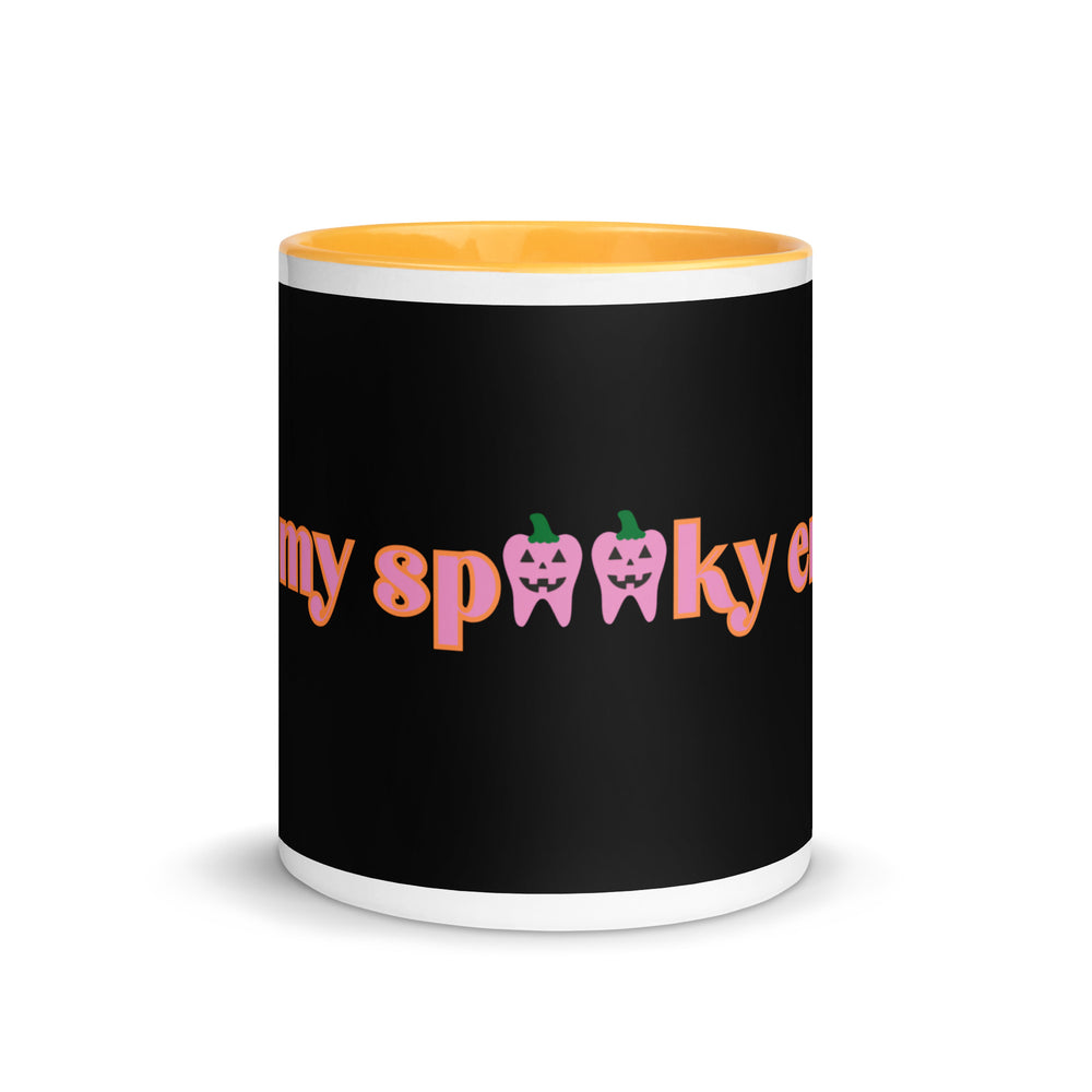 In my spooky era pink jack-o-lantern tooth Mug with Color Inside