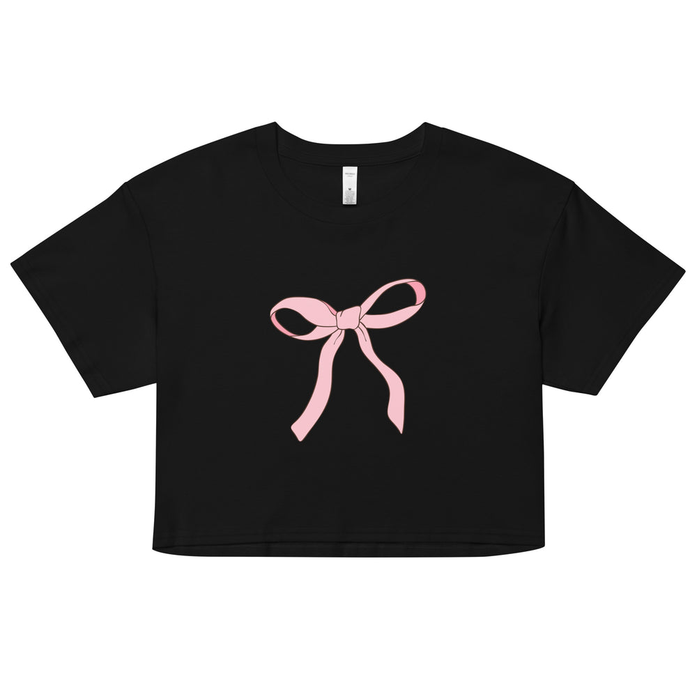 Pink Bow Women’s crop top