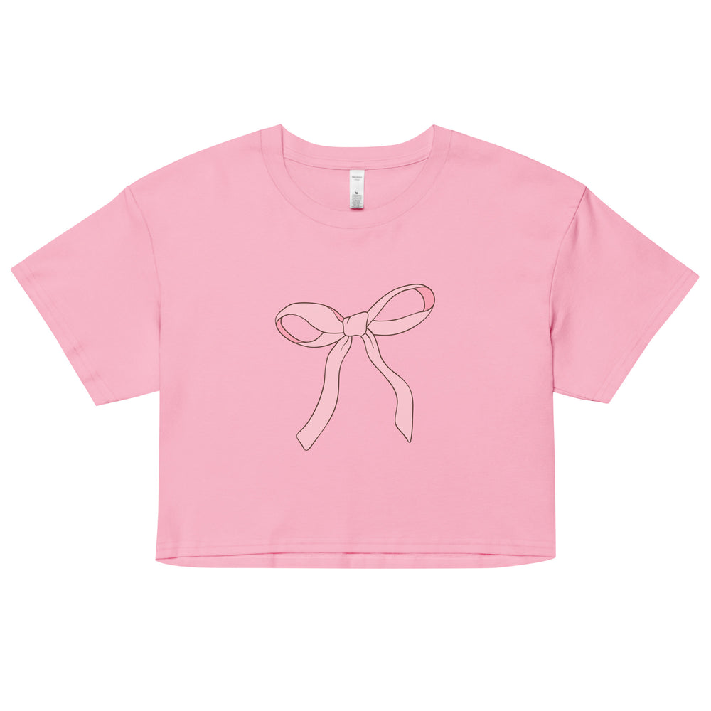 Pink Bow Women’s crop top