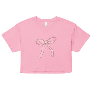 Pink Bow Women’s crop top