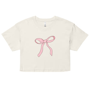 Pink Bow Women’s crop top