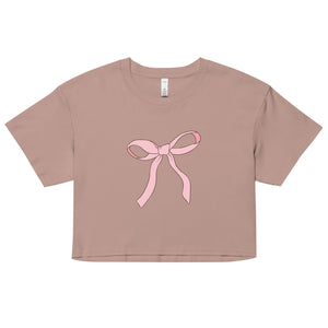 Pink Bow Women’s crop top