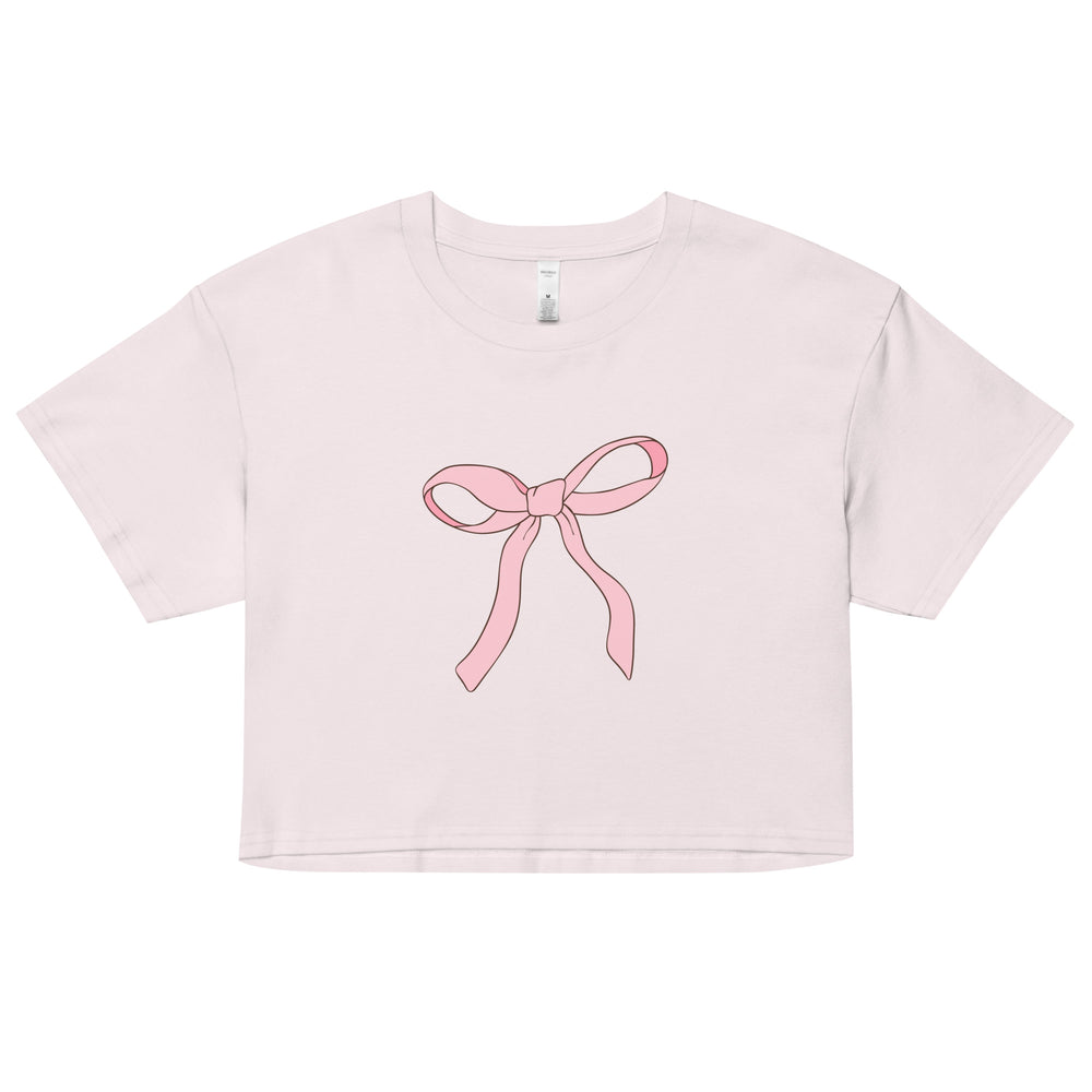 Pink Bow Women’s crop top