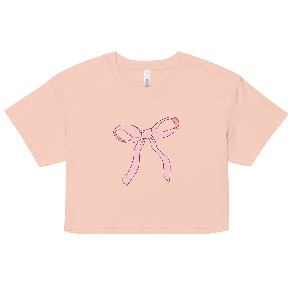 Pink Bow Women’s crop top