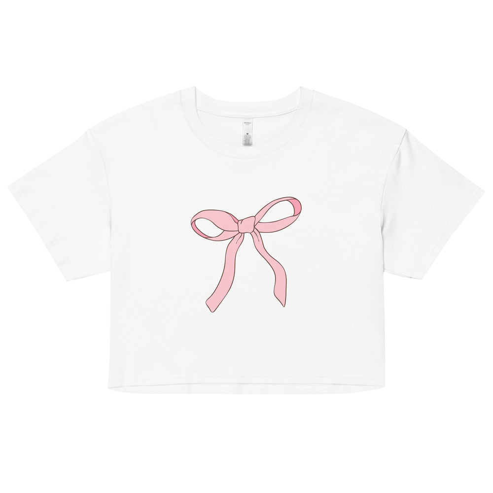 Pink Bow Women’s crop top