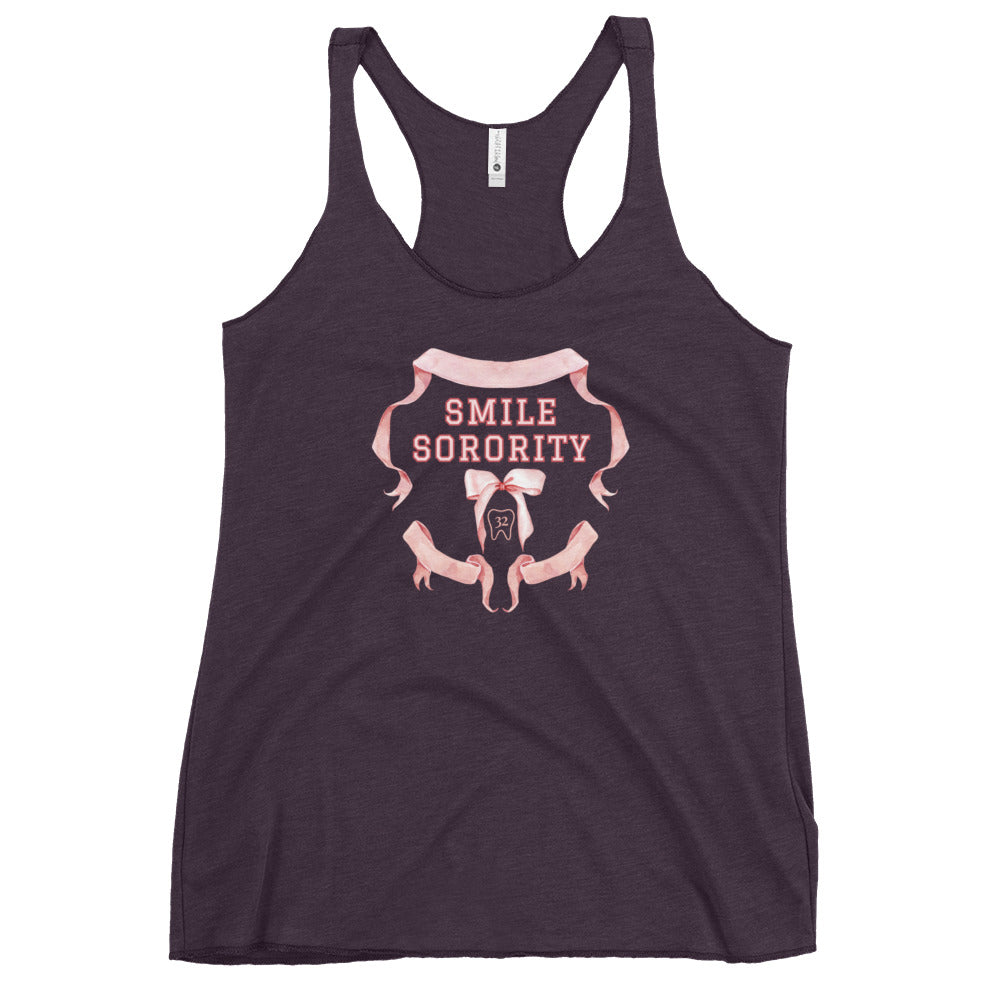 Smile Sorority Bow Women's Racerback Tank