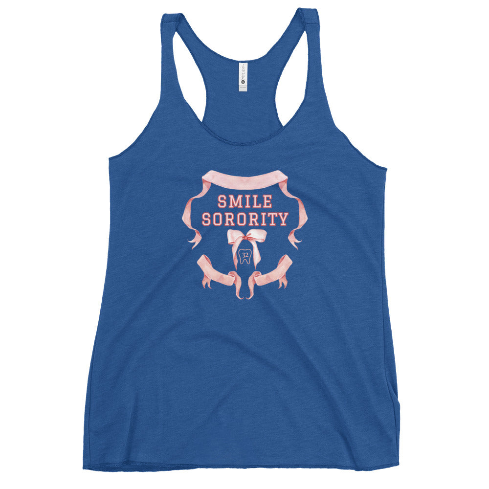 Smile Sorority Bow Women's Racerback Tank