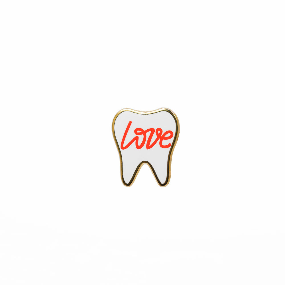 Specialty Tooth Pin - Love in White