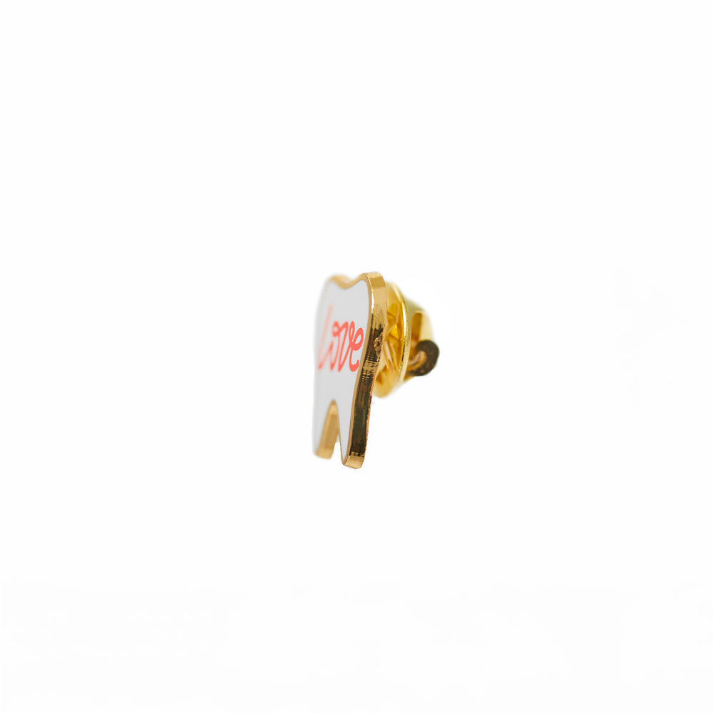 
            
                Load image into Gallery viewer, Specialty Tooth Pin - Love in White
            
        