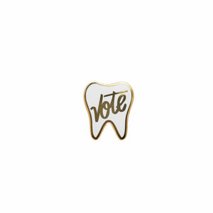 
            
                Load image into Gallery viewer, Specialty Tooth Pin - VOTE in Gold
            
        