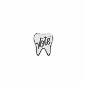Specialty Tooth Pin - VOTE in Silver