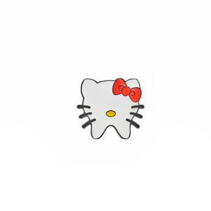 Original Kitty Tooth Pin-Red Bow