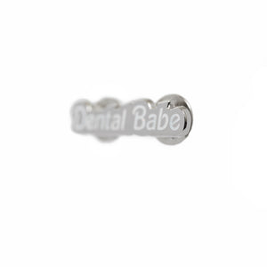 Specialty Dental Babe Pin - White Glitter