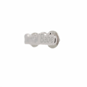 
            
                Load image into Gallery viewer, Specialty Dental Babe Pin - Silver Glitter
            
        