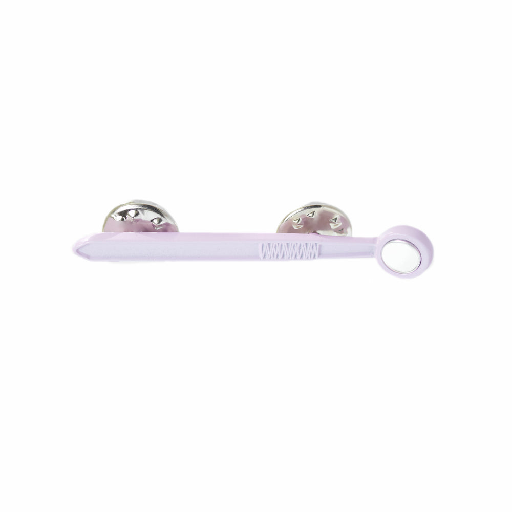 Mouth Mirror Pin - Lilac