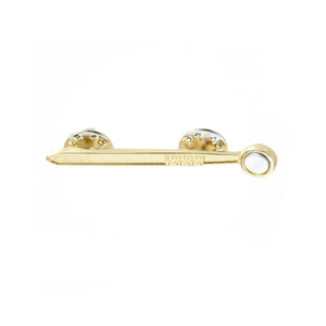 Mouth Mirror Pin - Gold