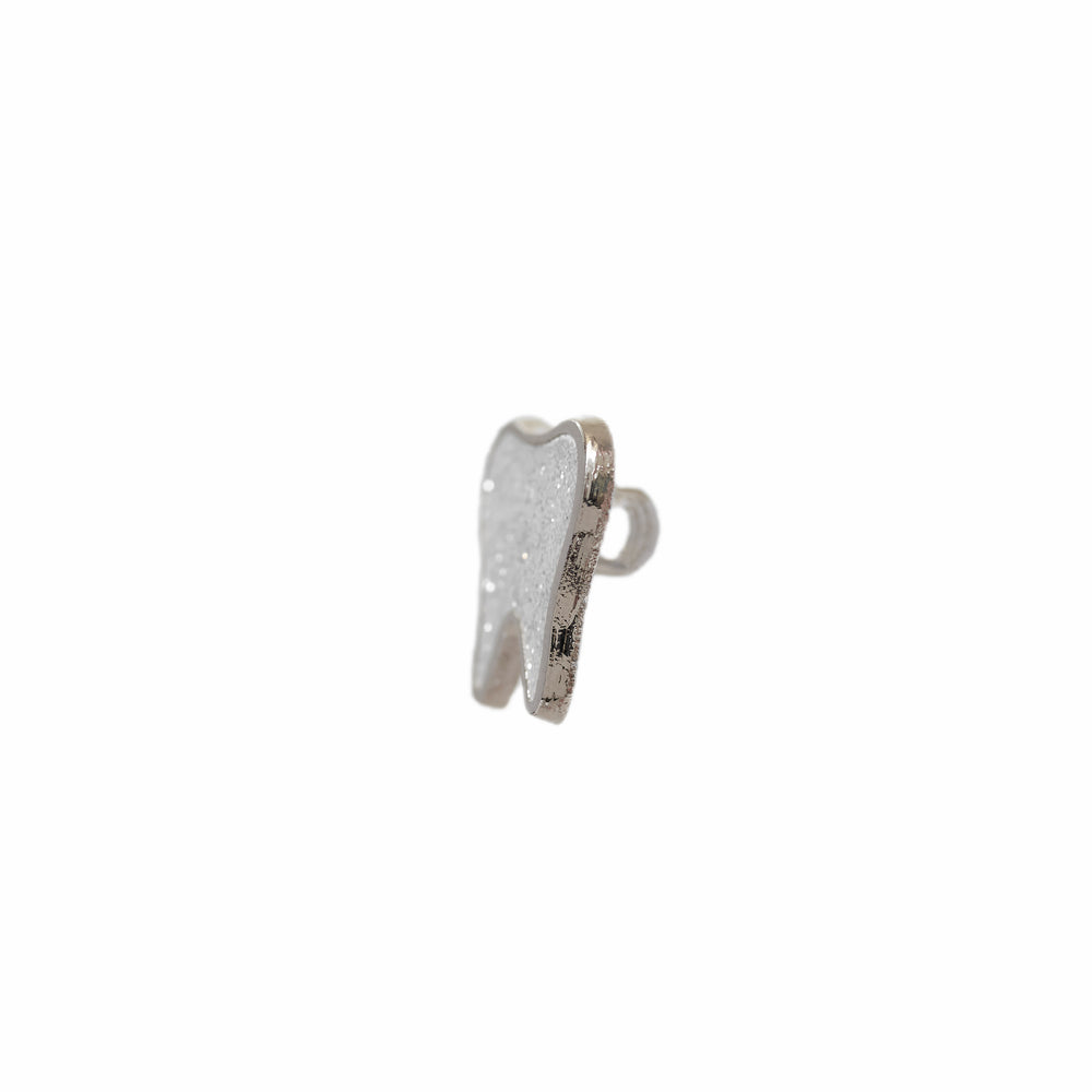 
            
                Load image into Gallery viewer, Original Tooth Shoelace Charm - Silver Glitter
            
        
