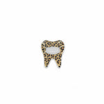 Specialty Tooth Pin - Leopard Tooth in White Mask