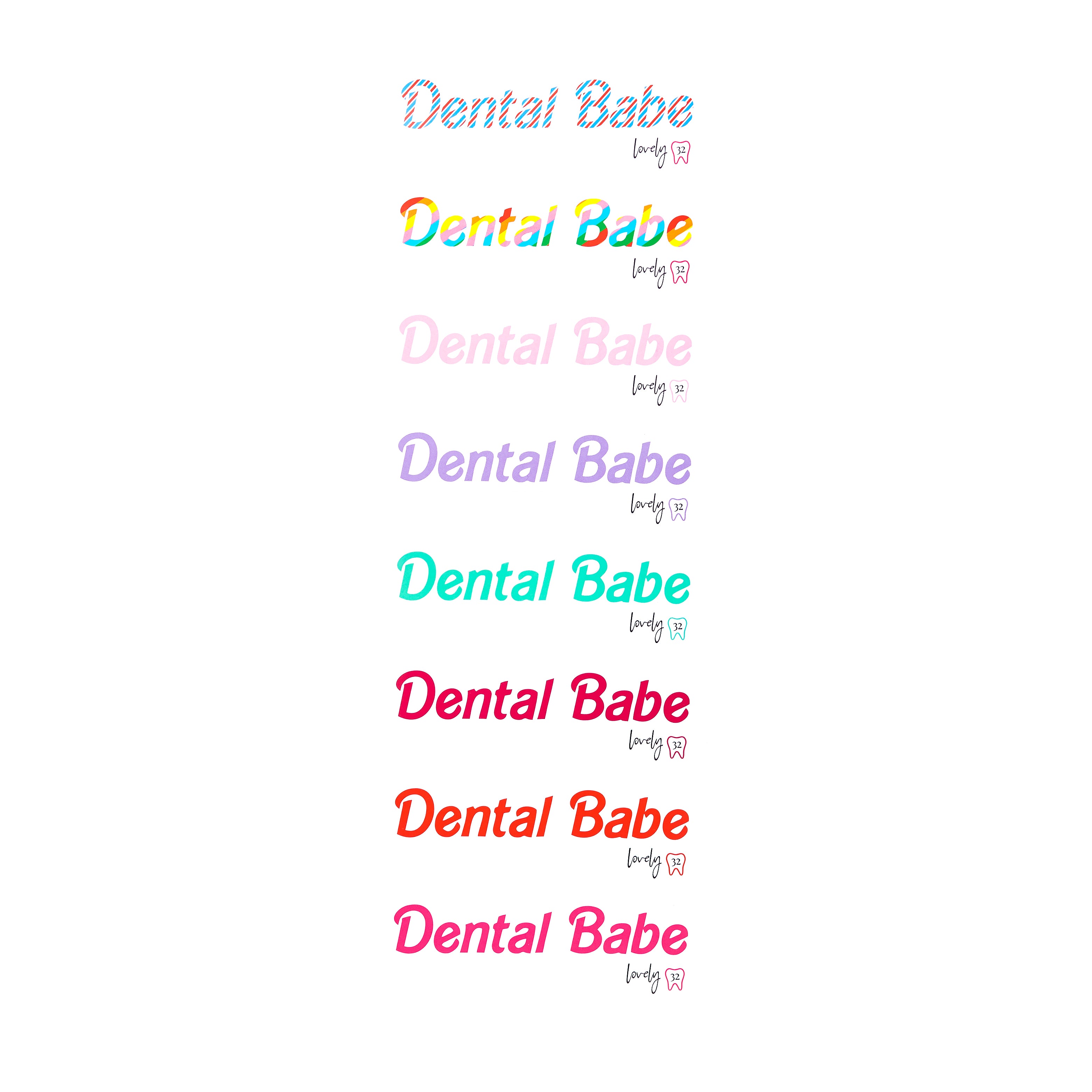 Sticker Sheet - 8 Dental Babe Stickers – lovely32