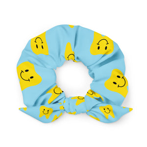 Yellow Happy Tooth Recycled Scrunchie