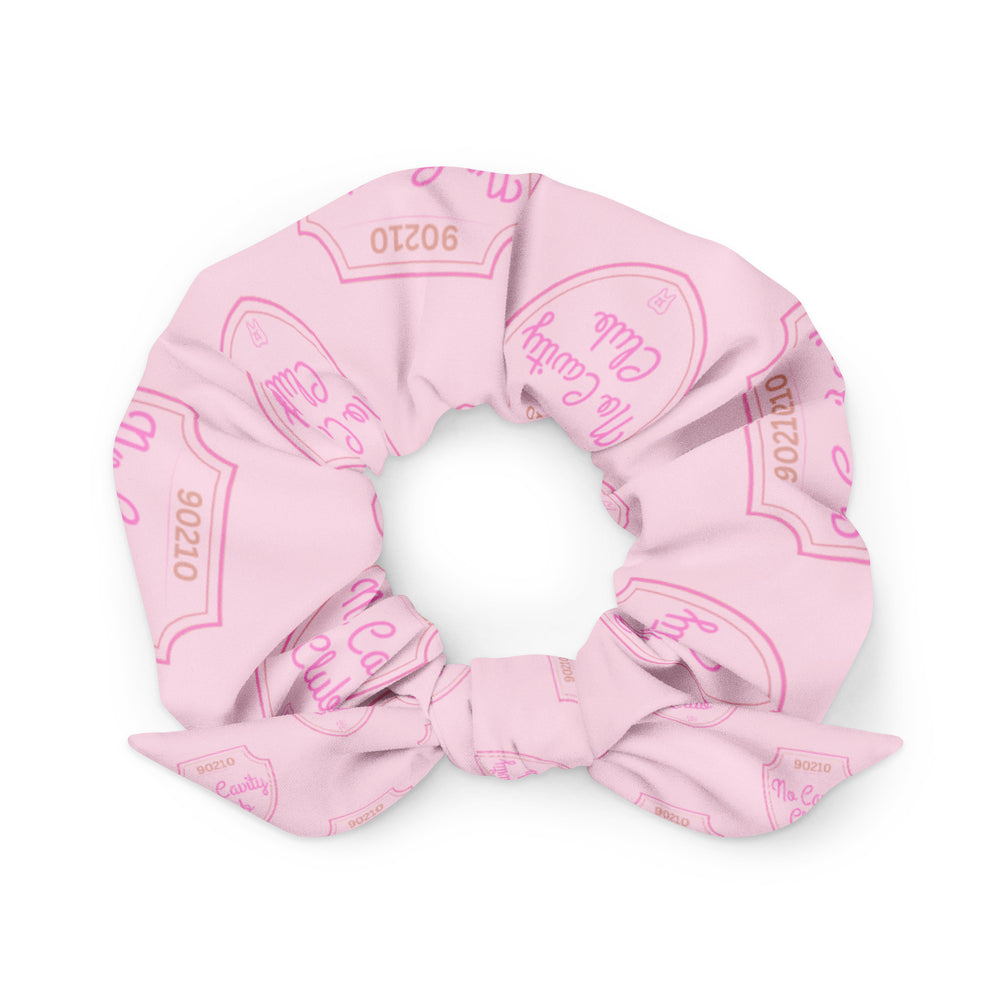 No Cavity Club 90210 Pink Recycled Scrunchie