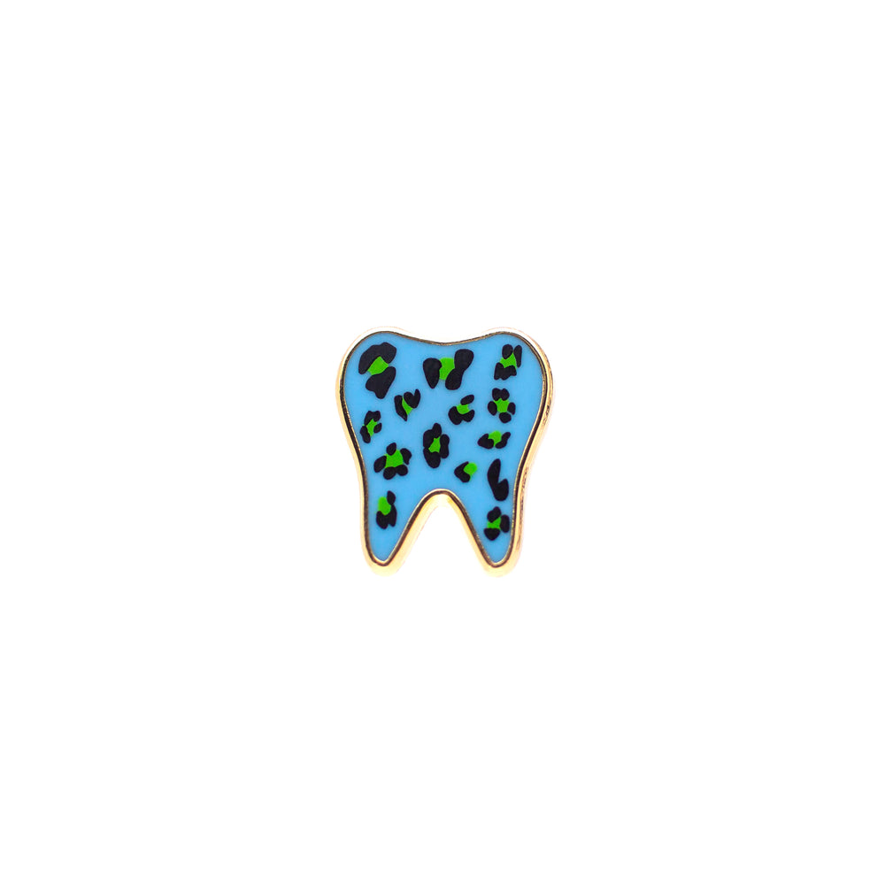 
            
                Load image into Gallery viewer, Specialty Tooth Pin - Blue Leopard
            
        
