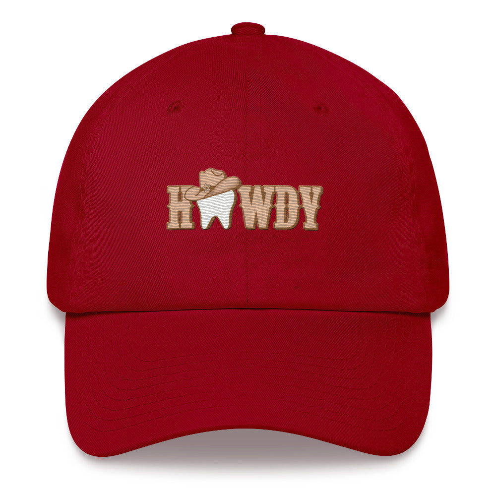 Howdy Tooth Cowgirl Dad Hat Embroidered - Nude Design