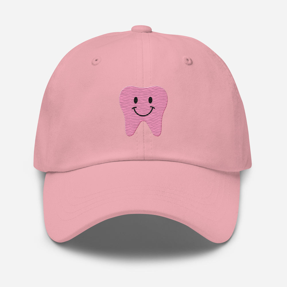 
            
                Load image into Gallery viewer, Pink Happy Tooth Dad Hat
            
        