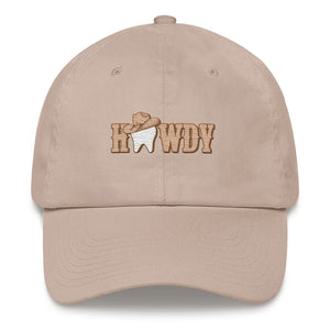 Howdy Tooth Cowgirl Dad Hat Embroidered - Nude Design