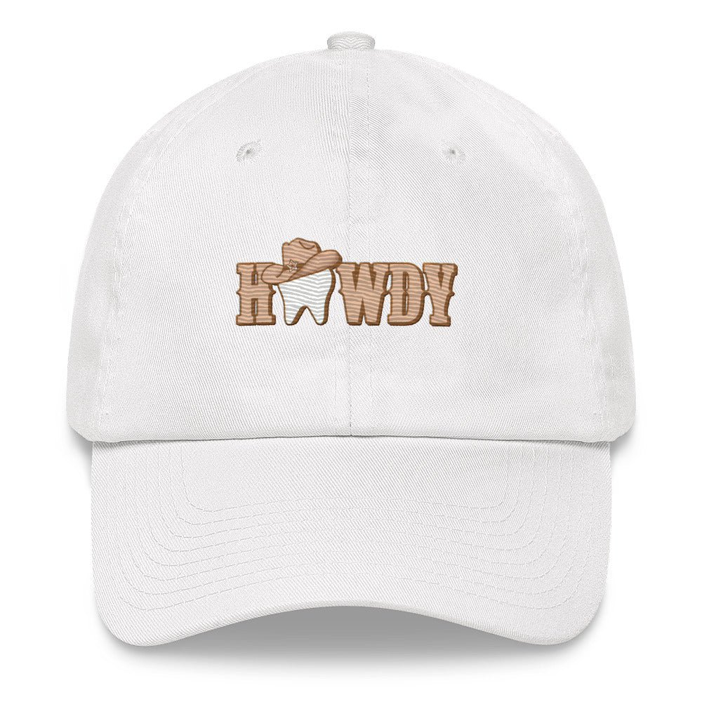 Howdy Tooth Cowgirl Dad Hat Embroidered - Nude Design